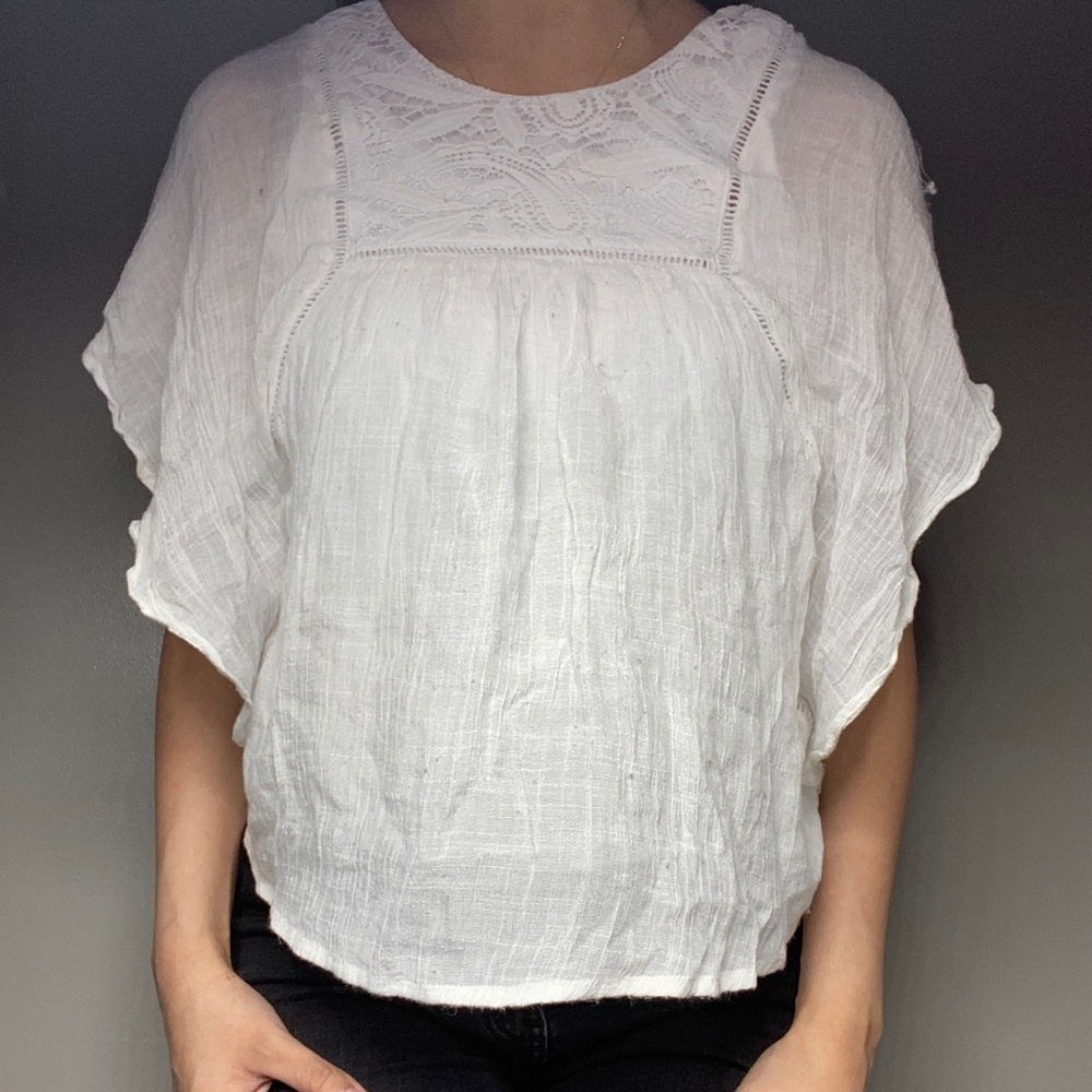 Wavy White Blouse